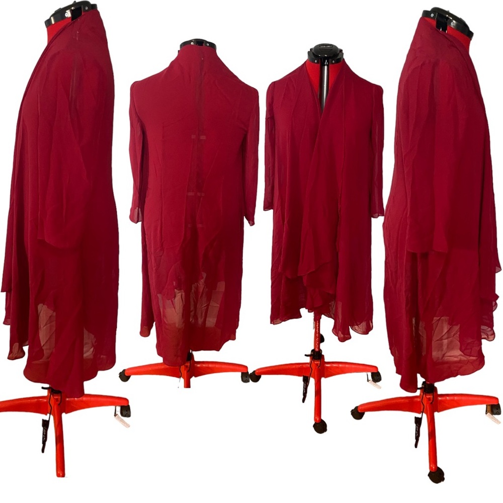 Long sleeves chiffon special occasion wrap.